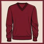 maroon v-neck sweater image